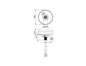 Antena GSM wandaloodporna, 2,2 dBi, 900/1800 Mhz, SMAm, czarna, AT-GSM-CAP
