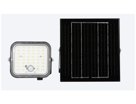 Naświetlacz reflektor halogen solarny solar LUNIR 4000K 50W 6W5V 1400lm IP65 czarna PRIME 5 lat gwar.