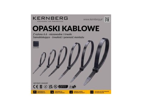 Opaska Kablowa TKUV 300x4,6 Czarna UV / 100 szt. /