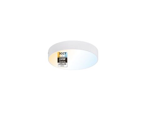 Plafon LED 24W, 2270lm, 3CCT, IP20, okrągły, biały, CATALINA HOROZ