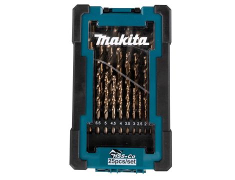 MAKITA ZESTAW WIERTEŁ DO METALU HSS-CO 25szt.