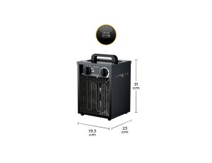 Mocna nagrzewnica elektryczna 3kW EH-2 PRO dmuchawa elektryczna termostat