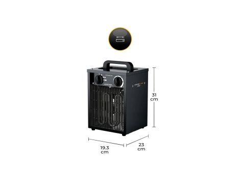 Mocna nagrzewnica elektryczna 3kW EH-2 PRO dmuchawa elektryczna termostat