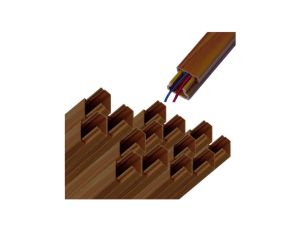 Korytko Kanał Kablowy Elektroinstalacyjny 30x32mm Drewno Ciemne 2m 15 szt.