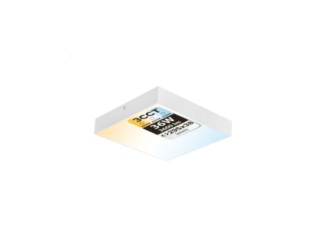 Plafon LED 36W, 3600lm, 3CCT, IP20, kwadratowy, biały, CATALINA/S HOROZ