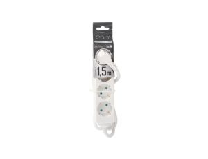 Przedłużacz domowy przenośny LOGAN S White 4 - krotny Schuko 1,5m EDO777568 EDO