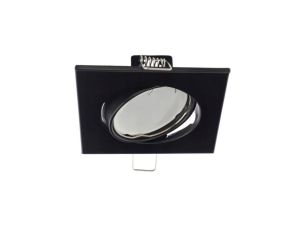 Punktowa oprawa sufitowa wpuszczana regulowana VIERA Black IP20 kwadratowa czarna EDO777304 EDO