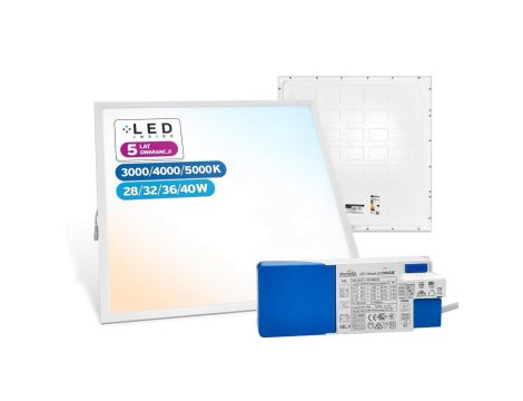 Panel podtynkowy LED 60x60 Almach CCT 28/32/36/40W 3000/4000/5000K