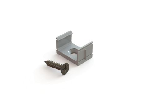Uchwyt do profilu aluminiowego 10mm nawierzchniowego srebrny 10szt