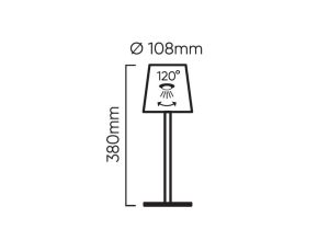 Lampka stołowa LED TAZA 3,5W 400lm CCT IP54 różowa 4Ah