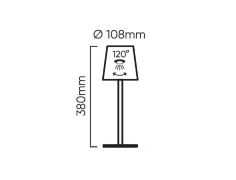 Lampka stołowa LED TAZA 3,5W 400lm CCT IP54 różowa 4Ah