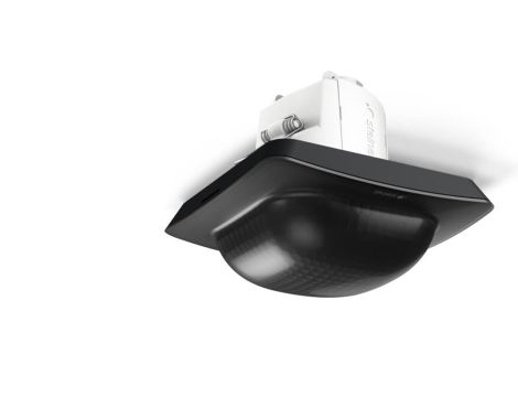 Czujnik obecności i zmierzchu Steinel IR Quattro HD-2 24m COM1 z łapkami  Bluetooth Mesh podtynkowy IP20 kwadrat czarny