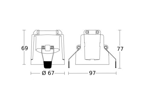 Czujnik obecności i zmierzchu Steinel IR Quattro HD-2 24m COM1 z łapkami  Bluetooth Mesh podtynkowy IP20 kwadrat czarny - 6