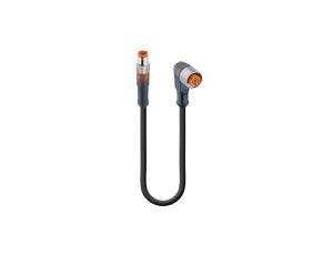 Kabel konfekcjonowany obustronnie złącza M12 męskie kątowe M8 żeńskie proste 3-pinowe z kablem 0,6m RSMV 3-RKWT/LED A 4-3-260/0,