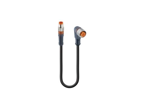 Kabel konfekcjonowany obustronnie złącza M12 męskie kątowe M8 żeńskie proste 3-pinowe z kablem 0,6m RSMV 3-RKWT/LED A 4-3-260/0,