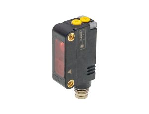 Czujnik laserowy przycisk 32x20x11mm Sn: 10-500 10-30V DC PNP programowalny/konfigurowalny kabel PVC 2m IP67 PT310370