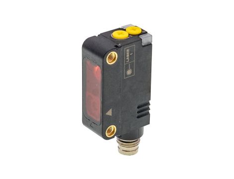 Czujnik laserowy przycisk 32x20x11mm Sn: 10-500 10-30V DC PNP programowalny/konfigurowalny kabel PVC 2m IP67 PT310370