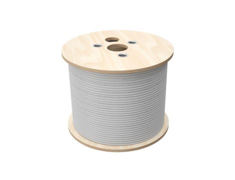 Kabel U/UTP kat.5e, teleinformatyczny, LSOH, B2ca FireHardy 4x2x24 AWG, 1Gb/s, 250 MHz, gw. 25 lat, INTERTEK ETL, szary, 500m