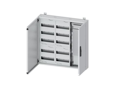 Rozdzielnica natynkowa hybrydowa ALPHA 160 DIN IP44 RAL 9016 rozstaw 125mm 800800140 mm 180 mod 8GK1072-3KK31