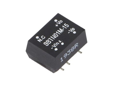 Przetwornica DC/DC, 1W, Uwej: 10,8...13,2 VDC, Uwyj: 15 VDC SBTN01M-15