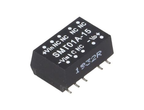 Przetwornica DC/DC, 1W, Uwej: 9...18 VDC, Uwyj: 15 VDC, Iwyj: 6,7...67mA SMT01A-15