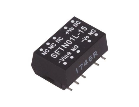 Przetwornica DC/DC, 1W, Uwej: 4,5...5,5 VDC, Uwyj: 15 VDC, Iwyj: 67mA SFTN01L-15
