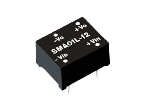 Przetwornica DC/DC, 1W, Uwej: 10,8...13,2 VDC, Uwyj: 12 VDC, Iwyj: 84mA SMA01M-12