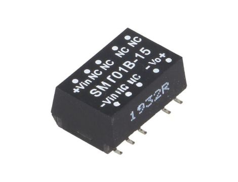 Przetwornica DC/DC, 1W, Uwej: 18...36 VDC, Uwyj: 15 VDC, Iwyj: 6,7...67mA SMT01B-15