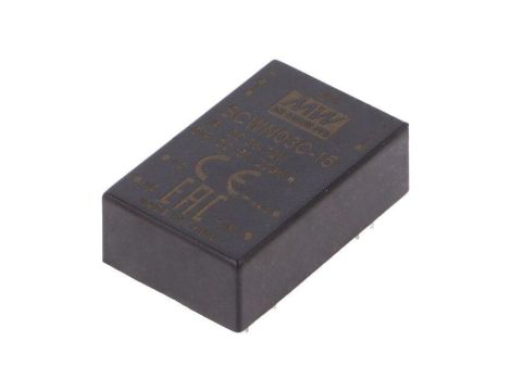 Przetwornica DC/DC, 3W, Uwej: 36...72 VDC, Uwyj: 15 VDC, Iwyj: 200mA SCWN03C-15