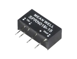 Przetwornica DC/DC, 1W, Uwej: 22,8...26,4 VDC, Uwyj: 15 VDC SPRN01N-15