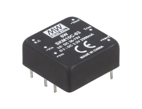 Przetwornica DC/DC, 10W, Uwej: 36...75 VDC, Uwyj: 3,3 VDC, Iwyj: 2500mA SKM10C-03