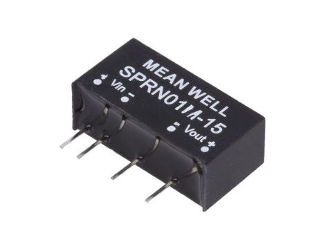 Przetwornica DC/DC, 1W, Uwej: 11,4...13,2 VDC, Uwyj: 15 VDC SPRN01M-15