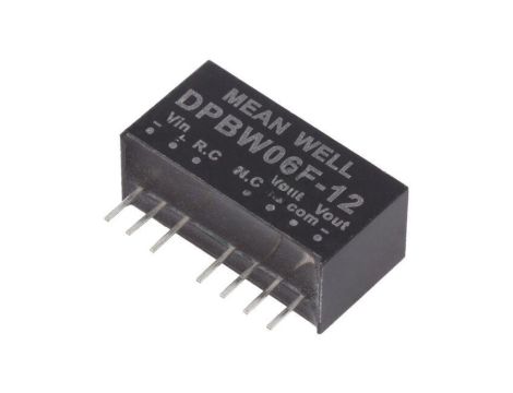 Przetwornica DC/DC, 6W, Uwej: 9...36 VDC, Uwyj: 12 VDC DPBW06F-12