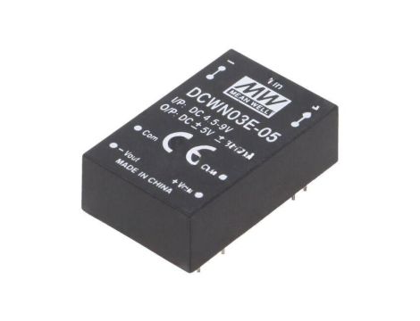 Przetwornica DC/DC, 3W, Uwej: 4,5...9 VDC, Uwyj: 5 VDC DCWN03E-05