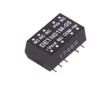 Przetwornica DC/DC, 1W, Uwej: 10,8...13,2 VDC, Uwyj: 5 VDC, Iwyj: 100mA DETN01M-05