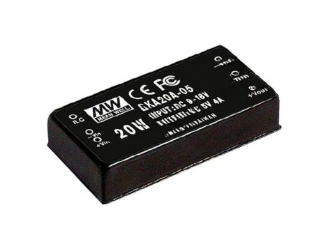 Przetwornica DC/DC, 20W, Uwej: 9...18 VDC, Uwyj: 12 VDC, Iwyj: 1666mA SKA20A-12