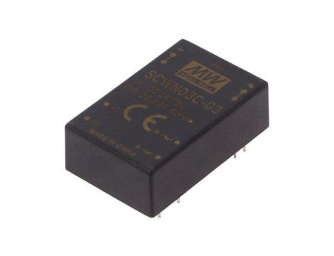 Przetwornica DC/DC, 3W, Uwej: 36...72 VDC, Uwyj: 3,3 VDC, Iwyj: 600mA SCWN03C-03