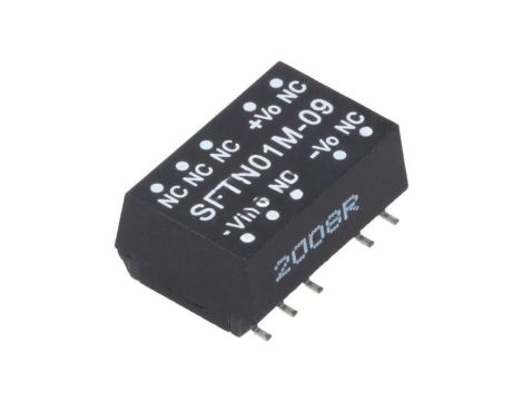 Przetwornica DC/DC, 1W, Uwej: 10,8...13,2 VDC, Uwyj: 9 VDC SFTN01M-09