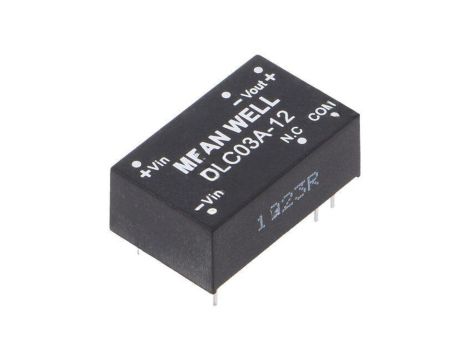 Przetwornica DC/DC, 3W, Uwej: 9...18 VDC, Uwyj: 12 VDC DLC03A-12