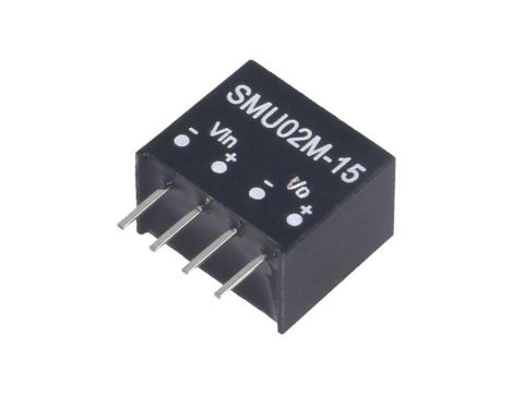 Przetwornica DC/DC, 2W, Uwej: 10,8...13,2 VDC, Uwyj: 15 VDC SMU02M-15