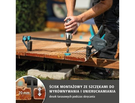Ścisk do budowy tarasów PRO Wolfcraft - 4