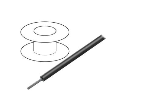 Przewód HookUp Wire linka Cu 22AWG PVC czarny 600V 305m 1855 BK001