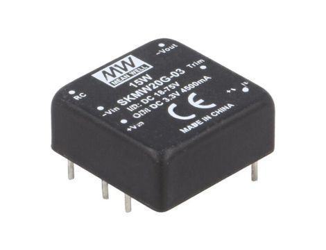 Przetwornica DC/DC, 20W, Uwej: 18...75 VDC, Uwyj: 3,3 VDC SKMW20G-03