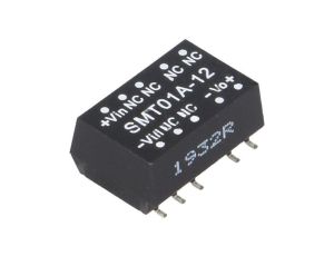 Przetwornica DC/DC, 1W, Uwej: 9...18 VDC, Uwyj: 12 VDC, Iwyj: 8,3...83mA SMT01A-12