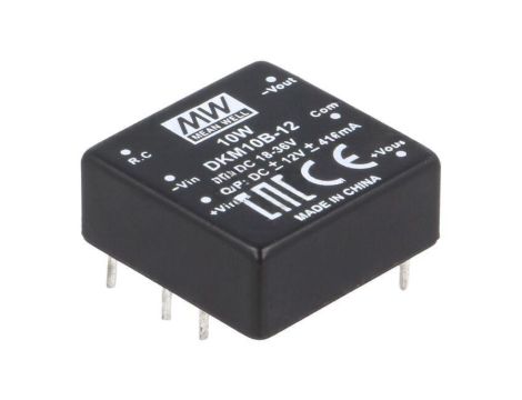 Przetwornica DC/DC, 10W, Uwej: 18...36 VDC, Uwyj: 12 VDC DKM10B-12