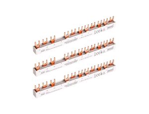 Szyna łączeniowa widełkowa 3-fazowa + N 10mm2 63A na 12 modułów SIMET
