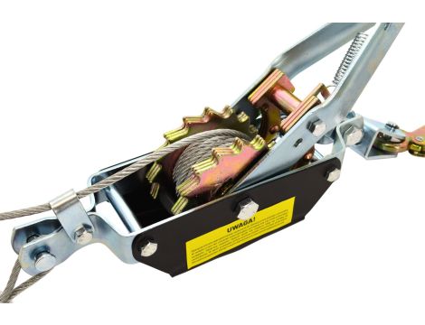 AWTOOLS PRZYCIĄGARKA LINOWA RĘCZNA 2T / 2 HAKI - 3