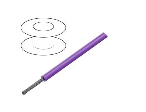 Przewód HookUp Wire linka Cu 24AWG PVC fioletowy 150V 30,5m 7054/19 VI005
