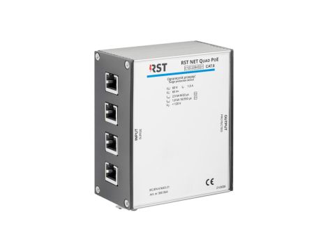 Ogranicznik przepięć RST NET QUAD PoE do ochrony sieci Ethernet i systemów CCTV