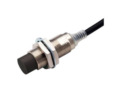 Czujnik indukcyjny, PNP/NO, wysunięty, 200mA, 10...30VDC, przewody, M18, 0...16mm, IP67 E2E-X16MB1T18 5M